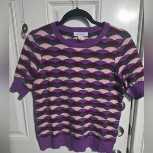 Liz Claiborne VTG Style Women's Multicolor Wave Pattern Sweater Size Medium